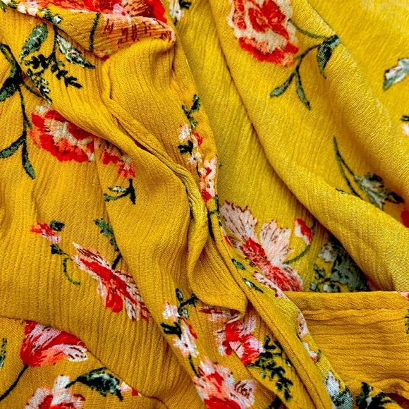 Blue Rain Yellow Floral Dress l SIZE XS - Picture 7 of 7